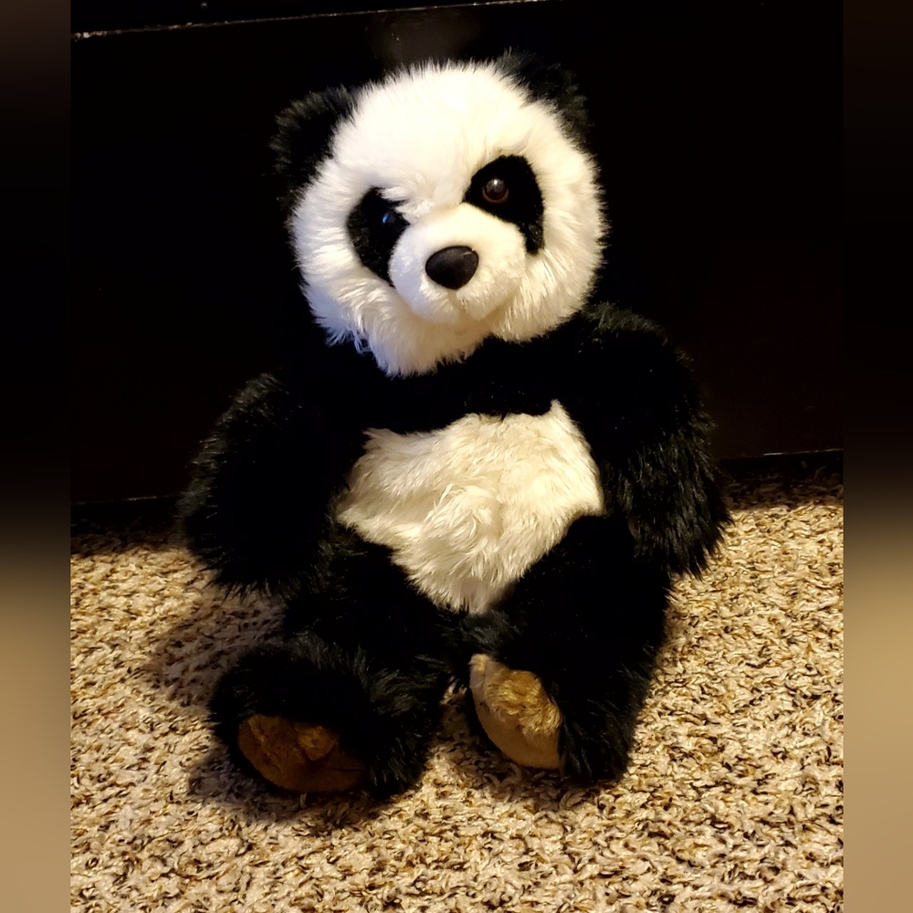 Build-A-Bear Black and White Panda Plush Stuffed Animal w/ Recorded Phrases